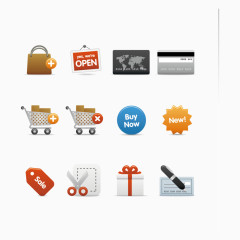 购物矢量图标元素