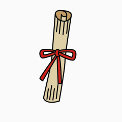 卡通红色通知书