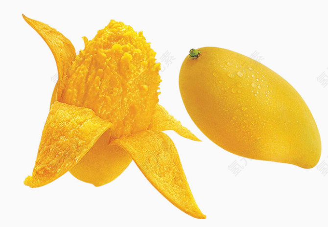 剥开的芒果
