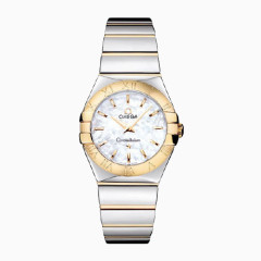 欧米茄星座抛光金钢石英女表