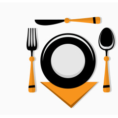 矢量餐饮餐具素材