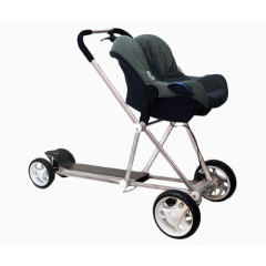 黑色高级母婴专用婴儿车
