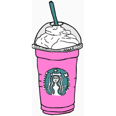 卡通手绘星冰乐素材