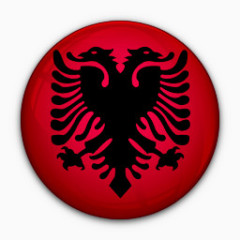 阿尔巴尼亚国旗对世界标志图标