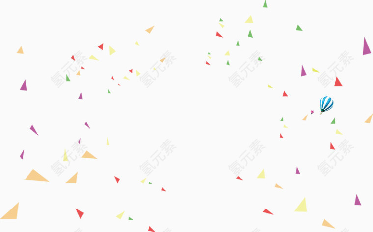 漂浮几何素材