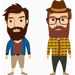 卡通外国人白种人男子矢量图