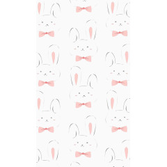 白色兔子粉耳朵背景图