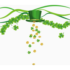 矢量绿色魔术帽子