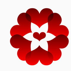 心形组合图案矢量图