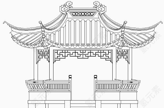 中式凉亭