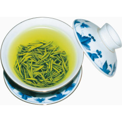 一杯冲泡的绿茶