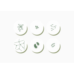 细菌卡通形象图图标