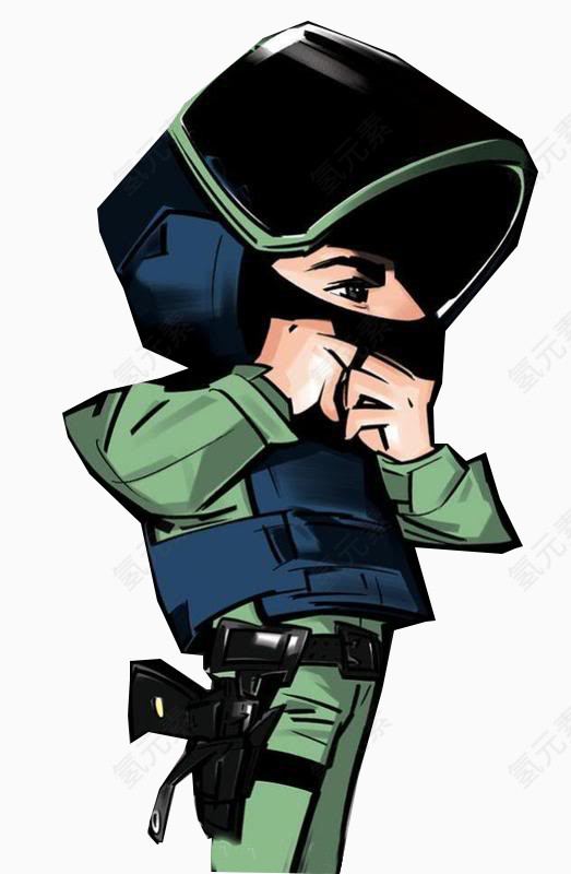 带军帽的特种兵图片素材
