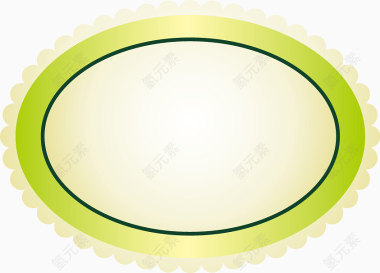 矢量绿色植物标牌创意图标