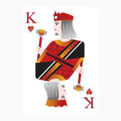 创意扑克牌红桃K矢量素材