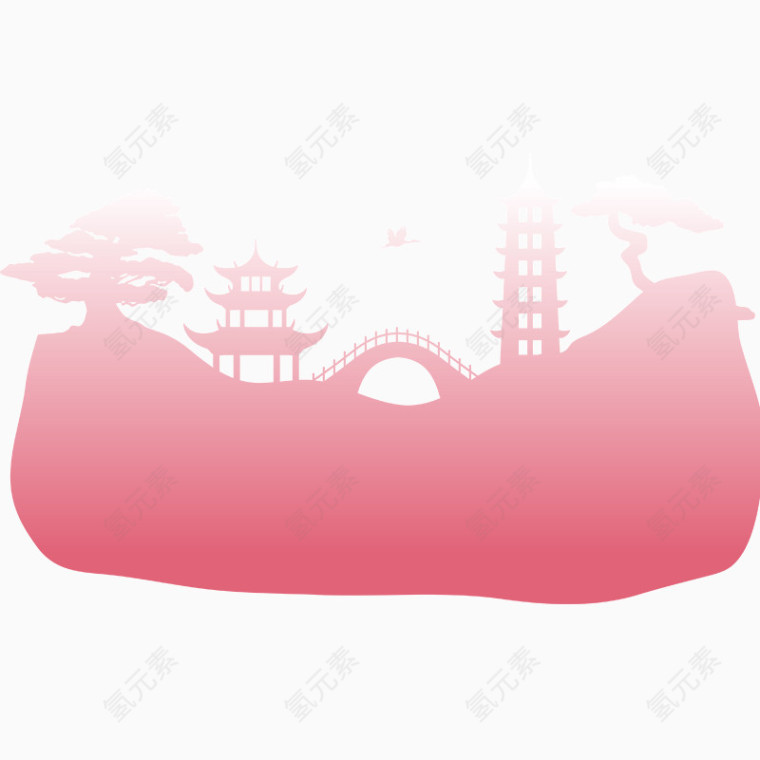 复古樱花树枝素材装饰