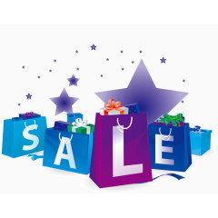 节日促销打折星星元素