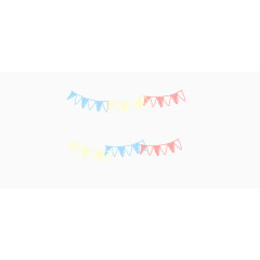 粉笔画效果彩旗