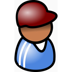 卡通黑肤图片背景红发男孩