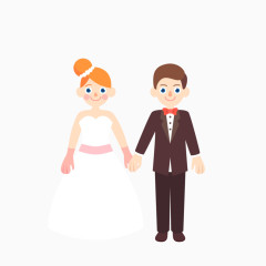 矢量结婚的夫妻