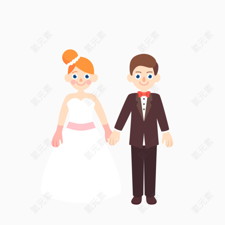矢量结婚的夫妻