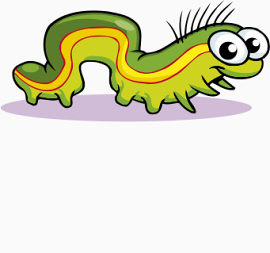 卡通毛毛虫绿