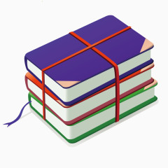 矢量打包蓝色书本