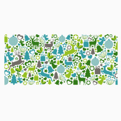 矢量圣诞新年装饰物