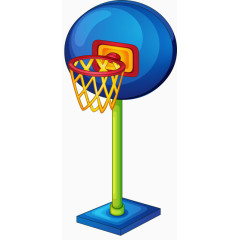 手绘篮球架