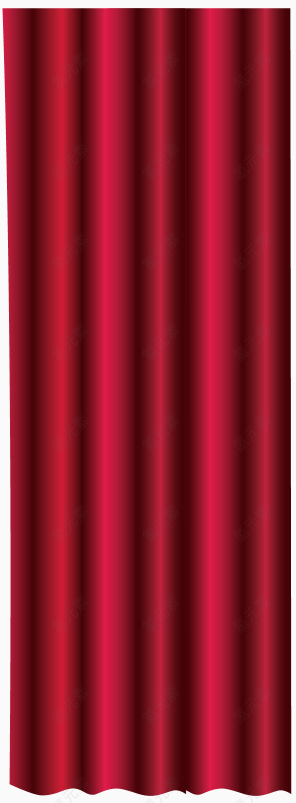 矢量手绘红帷幕