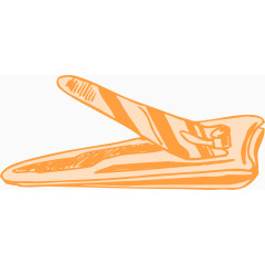 矢量手绘指甲刀