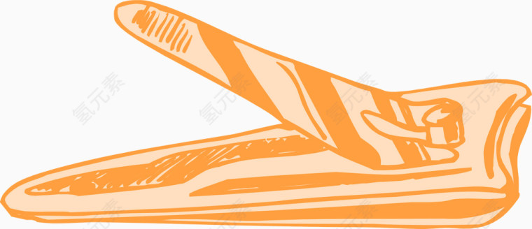 矢量手绘指甲刀