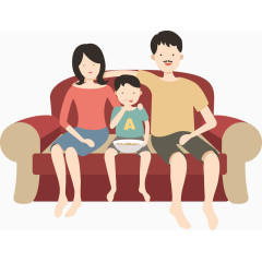 矢量手绘一家人