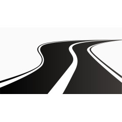 矢量弯曲的道路