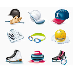 运动类立体矢量图标