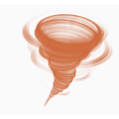 橙色简约旋风效果元素