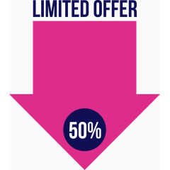 简约美式商品降价促销标签