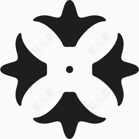 角花底纹花型对称平面图形