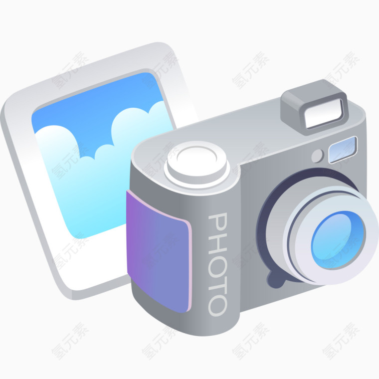 卡通相机和相片模型