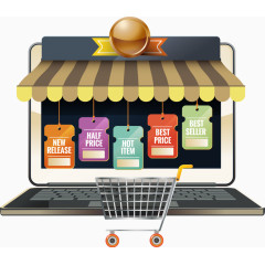 矢量卡通电子商务