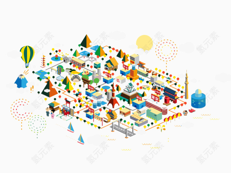3D建筑分布图