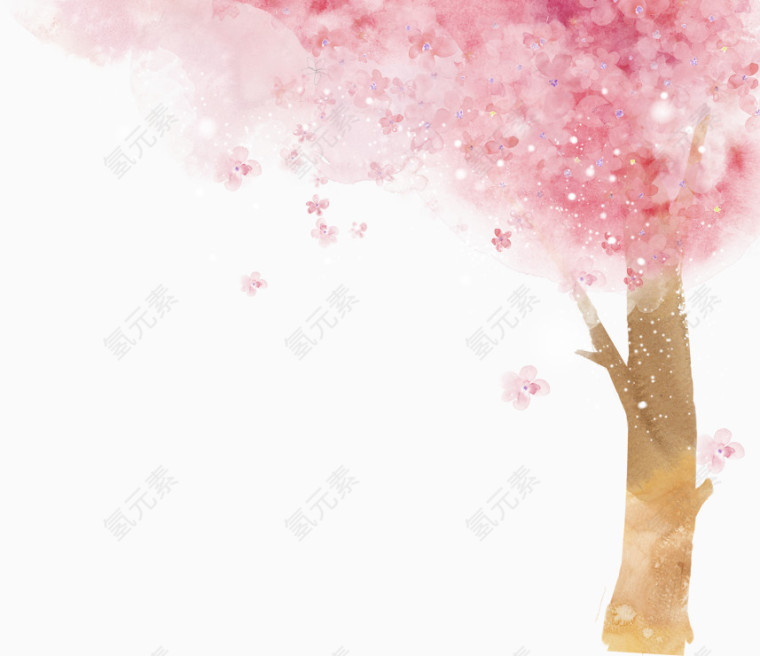 粉色的树