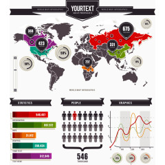 高端大气PPT数据图矢量素材