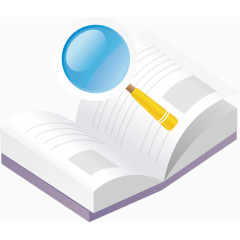 书本放大镜素材
