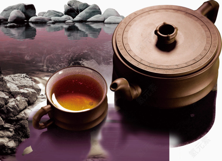 古风茶具品茶