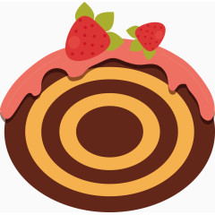 手绘草莓虎皮蛋糕