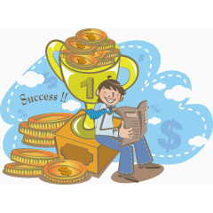 矢量手绘金融素材