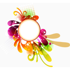 梦幻抽象圆圈花边图案