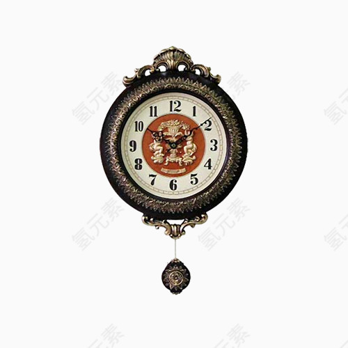 黑色圆形时钟模型