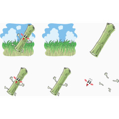 矢量手绘甘蔗表情